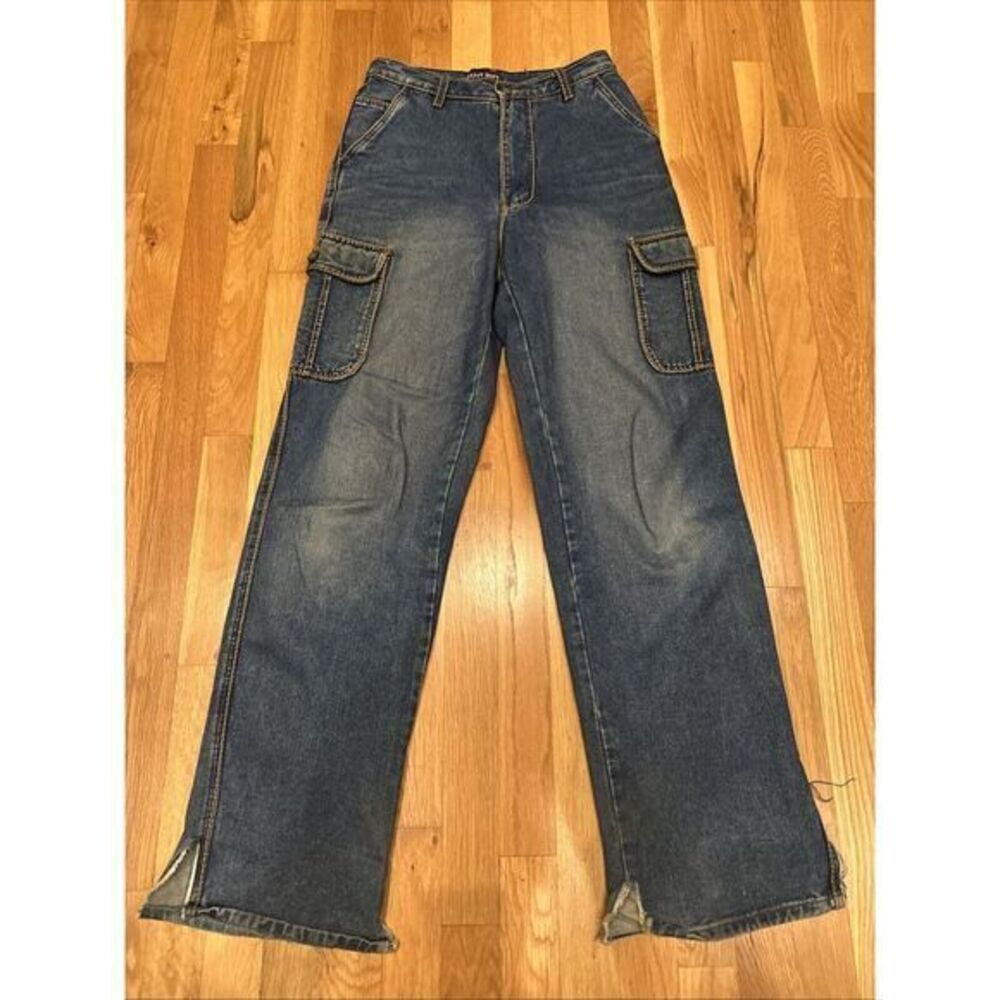 HAPPY HOPE Men's distressed jeans Sz. M Straight Leg 26 X 31